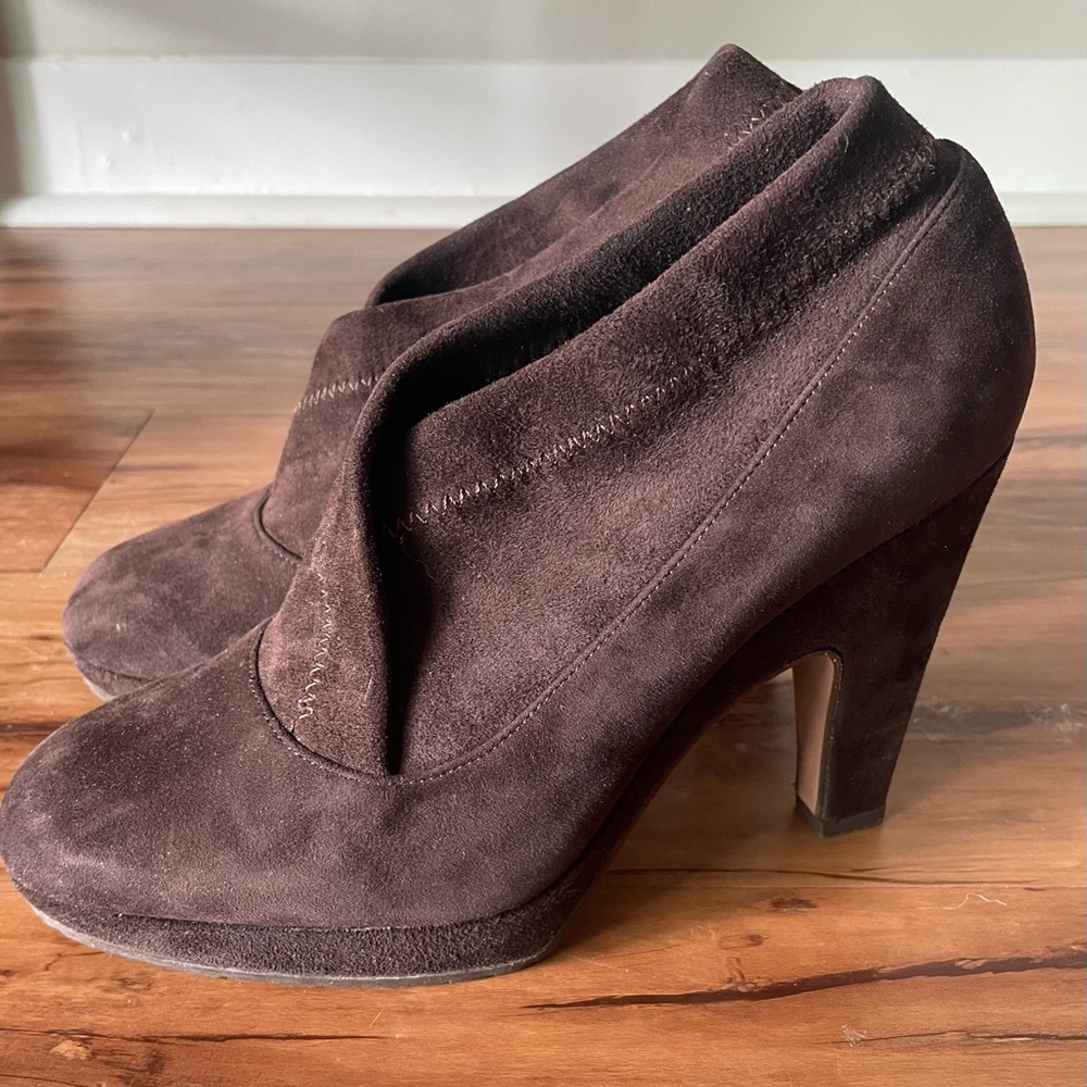 Derek Lam Brown Suede Booties 38.5